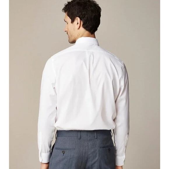 J. Crew Bowery wrinkle-free dress shirt with button-down collar White XL - Picture 2 of 6